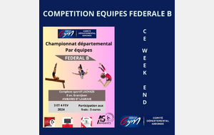 Championnat départemental - EQUIPES - FED B - GAF